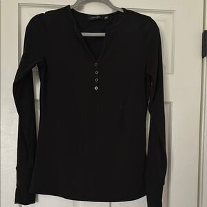 Women's Maternity Black Long Sleeve Top